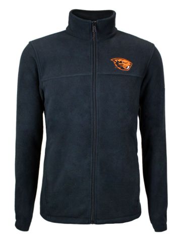 Men's Black Columbia Flanker III Fleece Jacket with Beaver