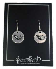 Sterling Silver Plated Beaver Dangle Earrings