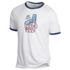 Men's White Go Beavs #1 Ringer Tee