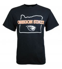 Value Black State Outline Beaver Tee