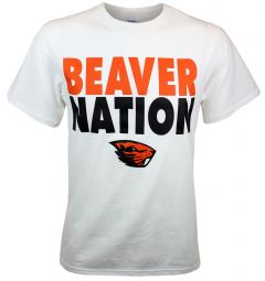 Value White Beaver Nation Tee