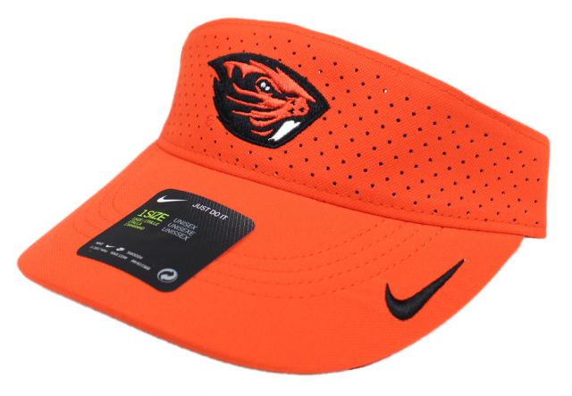 Nike Orange Sideline Visor with Beaver