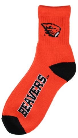 Orange Beavers Quarter Socks