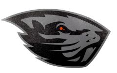 Jumbo Grey Beaver Head Decal