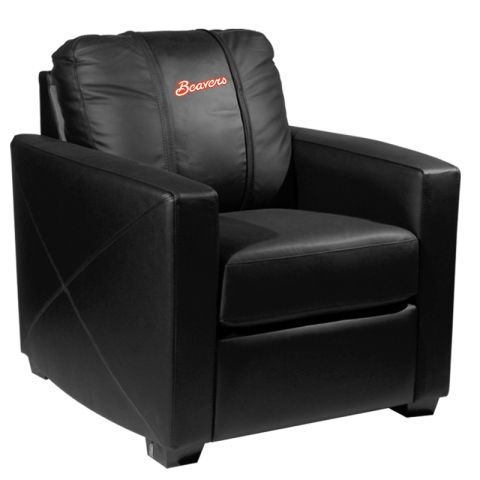 DreamSeat Silver Club Chair with Beavers Script