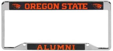 Chrome Oregon State Alumni License Plate Frame