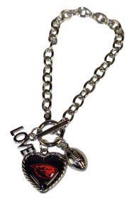 Beaver Football Charm Bracelet