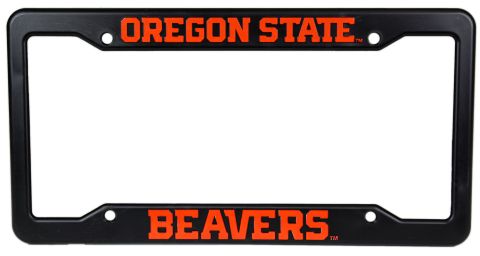 Black Oregon State Beavers License Plate Frame