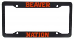 Black Beaver Nation License Plate Frame