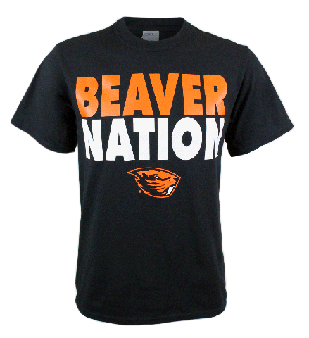 Men's Black Beaver Nation Tee