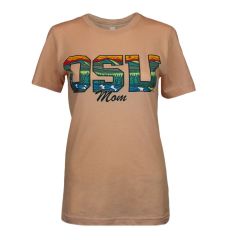 Women's Peach Mom Tee with Landscape OSU