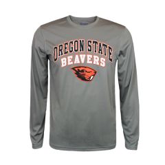 Men's Champion Grey OSU Tee with Beaver