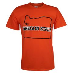 Value Orange State Outline Oregon State Tee