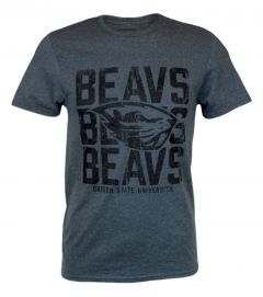 Men's Grey Beavs Tee with Beaver