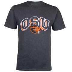 Men's Dark Grey OSU Tee with Beaver