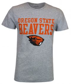 Men's Oxford Grey Oregon State Beavers Tee with Beaver