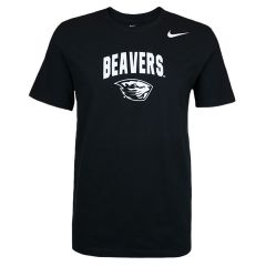 Men's Nike Black Tee with White Beavers