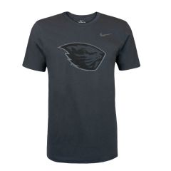 Men's Charcoal Tonal Tee with Beaver