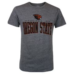 Men's Grey Oregon State Tee with Beaver