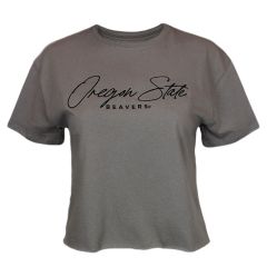 Women's Driftwood Cropped Oregon State tee