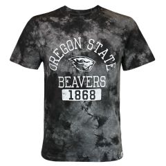 Men's Grey Tie Dye Tee with Oregon State Beavers
