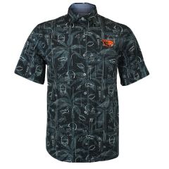 Tommy Bahama Black Football Playbook Shirt with Beaver