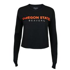 Women's Champion Black Cut Off Oregon State Tee