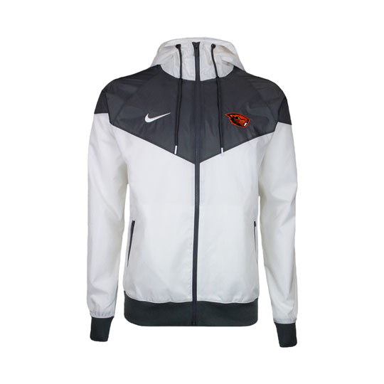 OSU Beaver Store: Men's Nike White and Grey Full-Zip