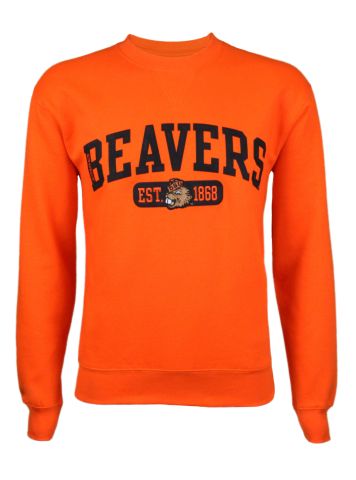 Men's Orange Beavers Crew with Benny