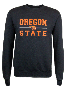 Unisex Champion Black Oregon State Beaver Crew