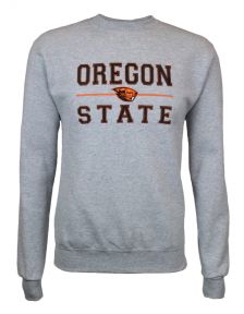Unisex Champion Heather Grey Oregon State Beaver Crew