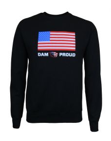 Men's Black Dam Proud Crew with Flag