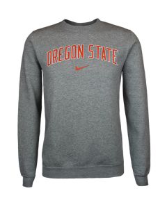 Men's Nike Grey Oregon State Fleece Crewneck