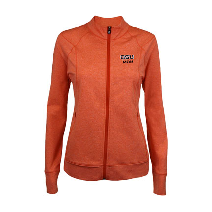 Women's Orange OSU Mom Full-Zip