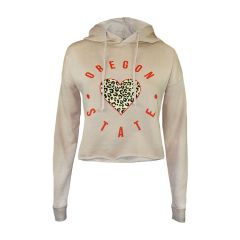 Women's Oatmeal Cropped Hoodie with Oregon State