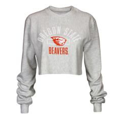 Women's Grey Oregon State Cut Off Sweatshirt
