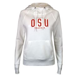 Women's White 3D OSU Hoodie