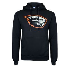 Men's Black Hoodie with Digi Camo Beaver