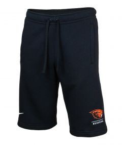 Men's Black Nike Fleece Shorts with Beaver