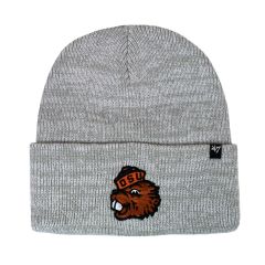 Grey Knit Beanie with Benny
