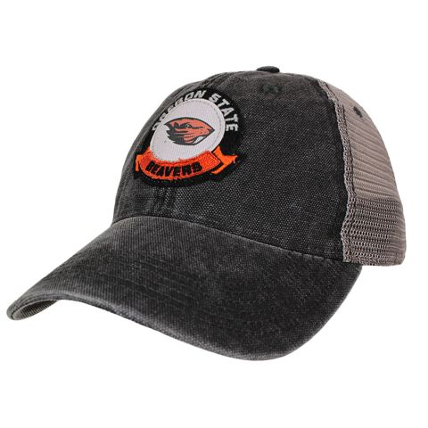 Grey Faded Snapback with Oregon State Beavers