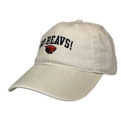Stone Twill Adjustable Hat with Go Beavs