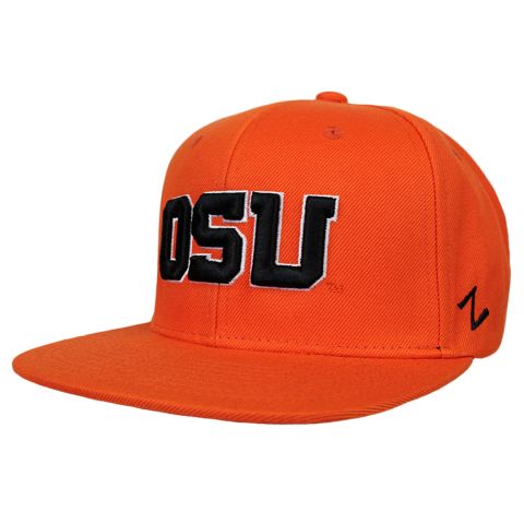 Orange Flat Bill Snapback with OSU