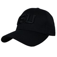 Black Fitted Hat with Tonal Block OSU