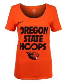 Women's Orange Nike Oregon State Hoops Tee
