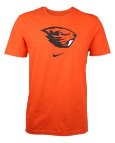 Men's Nike Orange Tee with Beaver Head