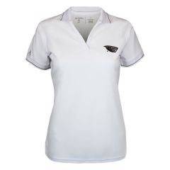 Women's White Polo with Beaver