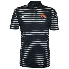 Men's Nike Black Victory Polo with Beaver