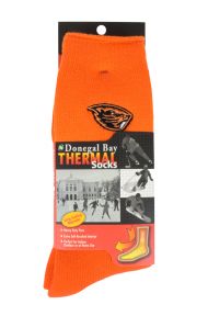 Orange Thermal Socks with Beaver