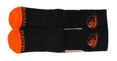 Black Sport Performance Socks With Beaver